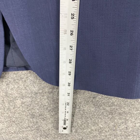 Marzotto Blazer Men 41 Blue Button Up Collared Long Sleeve Wool Lined Regular - Picture 6 of 9